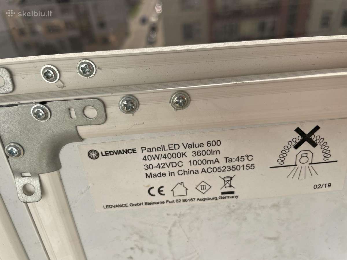 LED lubiniai 60x60 pakabinamoms luboms (amstrong) - nuotraukos Nr. 2