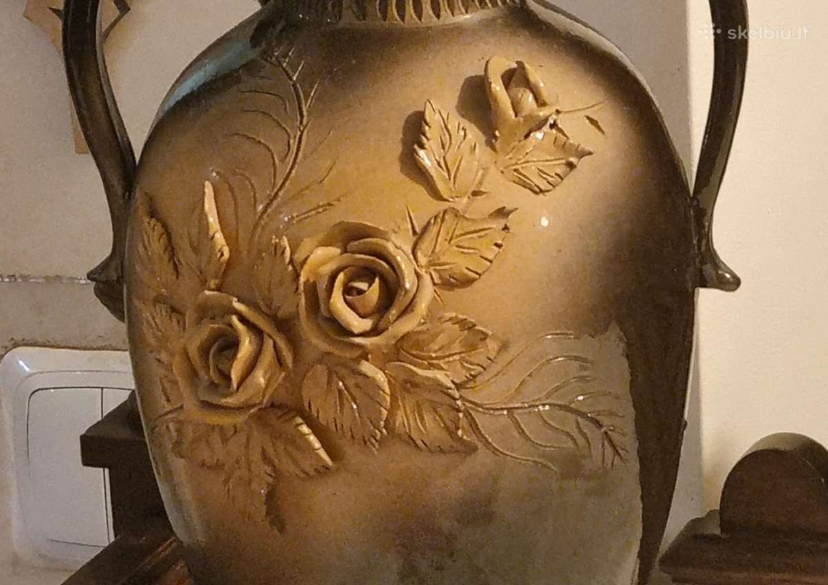 Kauno dailės kombinato 38cm.aukčio keramikinė vaza - nuotraukos Nr. 2
