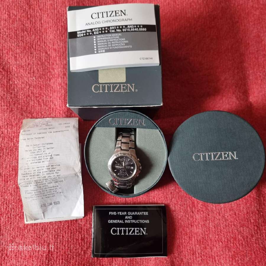 Laikrodis Citizen Chronograph WR-100 - nuotraukos Nr. 5