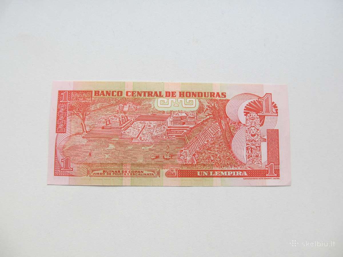 1 lempira , Honduras , 1984, 2000 unc - nuotraukos Nr. 4