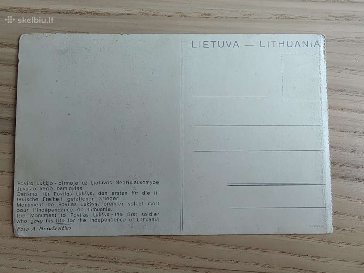 Atvirukas. Pirmas žuvęs Lietuvos karys - nuotraukos Nr. 2