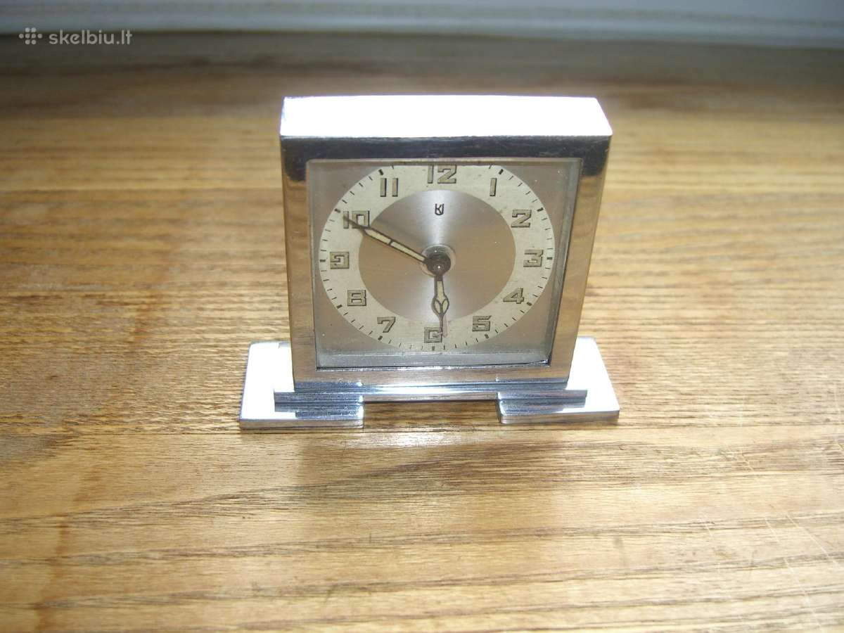 Art Deco stiliaus laikrodis zadintuvas 1930 - nuotraukos Nr. 3