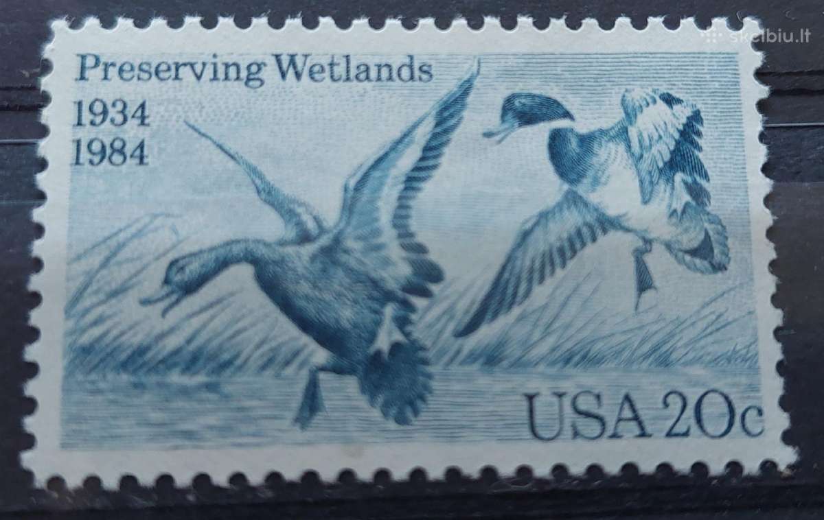 JAV 1984 paukščiai, švarūs, Michel 1701