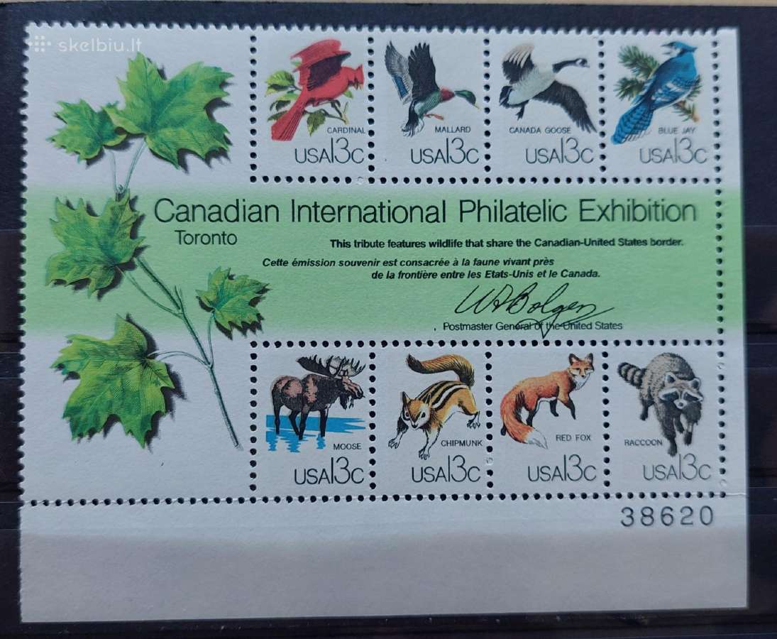 JAV 1978 fauna, švarūs, Michel block16