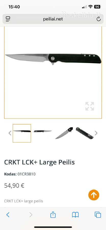 Peilis Crkt Lck+ Large