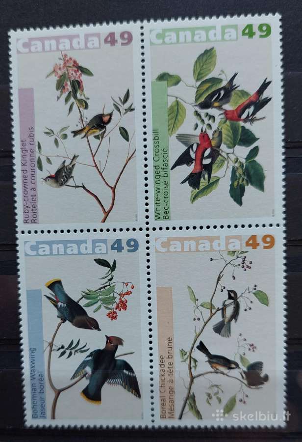Kanada 2004 paukščiai, švarūs, Michel 2193-2196