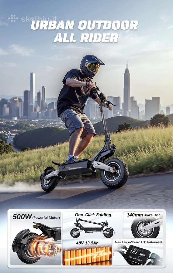 Elektrinis paspirtukas Ootd T10 greitis iki 56km/h - nuotraukos Nr. 16