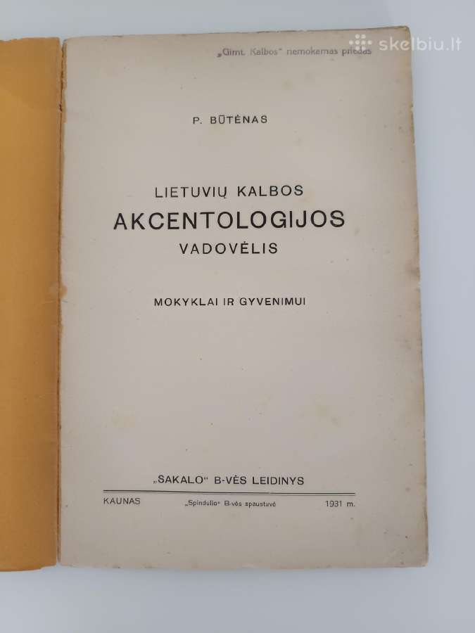 Petro Būtėno knyga 1931 m - nuotraukos Nr. 2