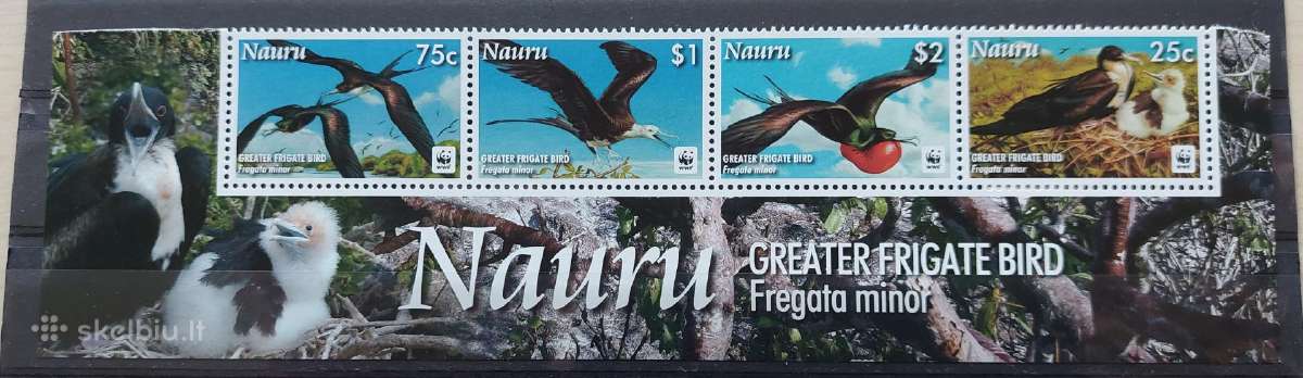 Nauru 2008 Wwf paukščiai,švarus Michel 690a-693a