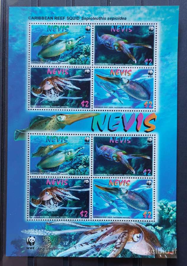 Nevis 2009 Wwf,švarus,lapelis Michel 2380-2383