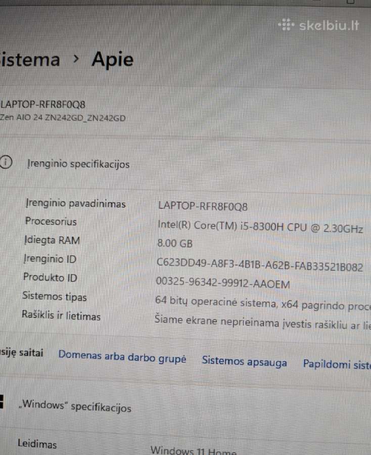 Asus all in one Zn242gd kompiuteris - nuotraukos Nr. 8