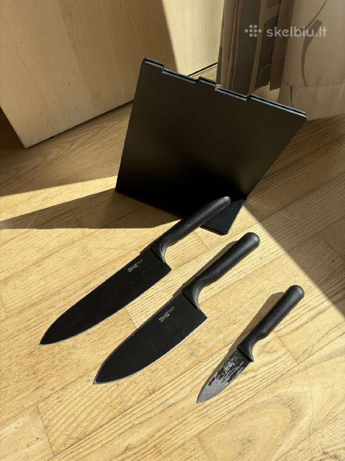 Ikea Jamfora trys peiliai su stovu - nuotraukos Nr. 2