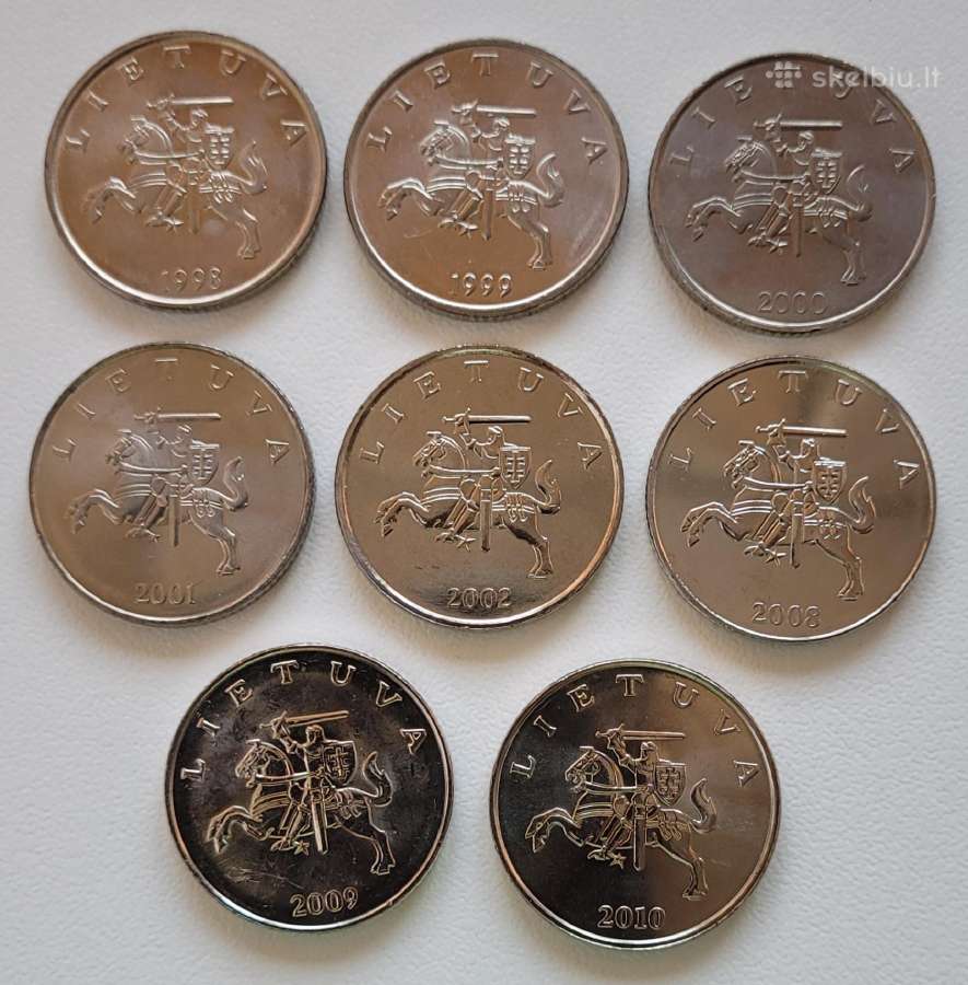 Lietuva. Pilnas apyvartinių litų monetų rinkinys - nuotraukos Nr. 7