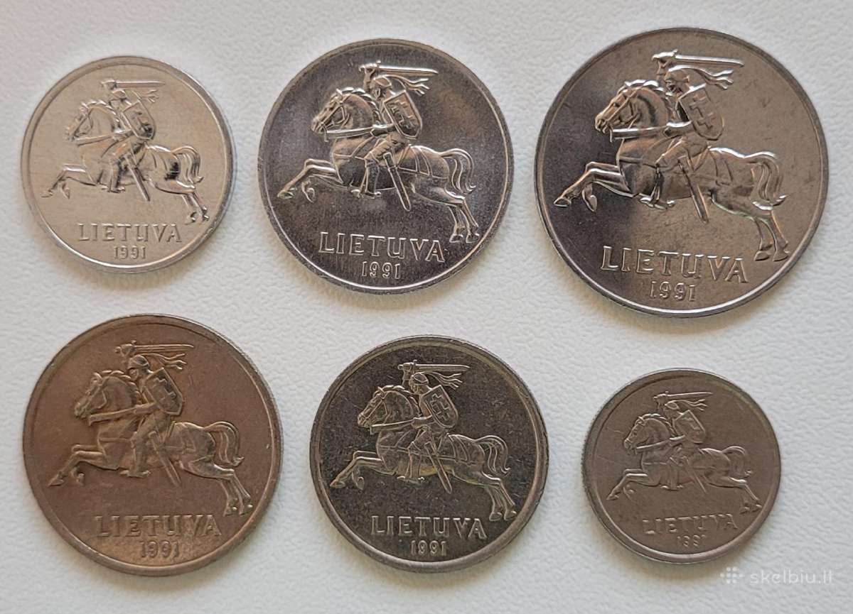 Lietuva. Pilnas apyvartinių litų monetų rinkinys - nuotraukos Nr. 13