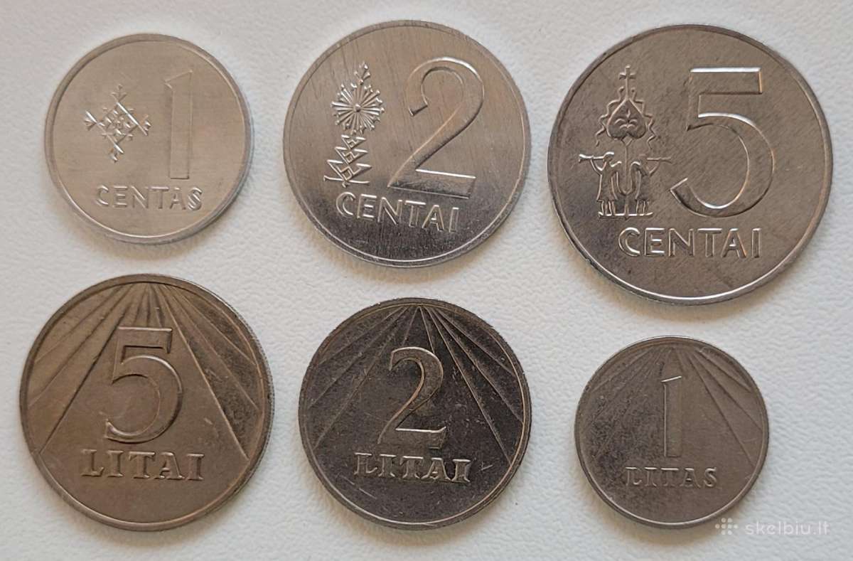 Lietuva. Pilnas apyvartinių litų monetų rinkinys - nuotraukos Nr. 14