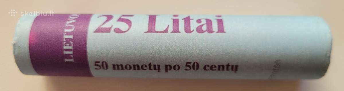 Lietuva. Apyvartinių litų monetų ritinėliai - nuotraukos Nr. 6