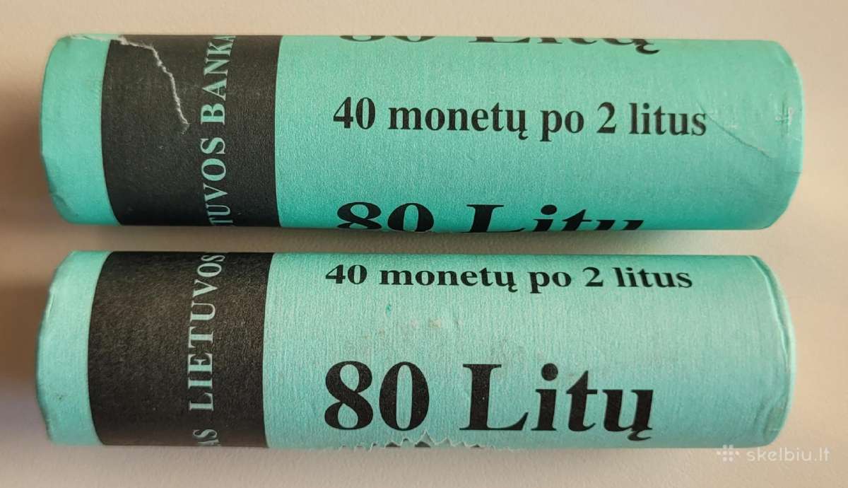 Lietuva. Apyvartinių litų monetų ritinėliai - nuotraukos Nr. 10