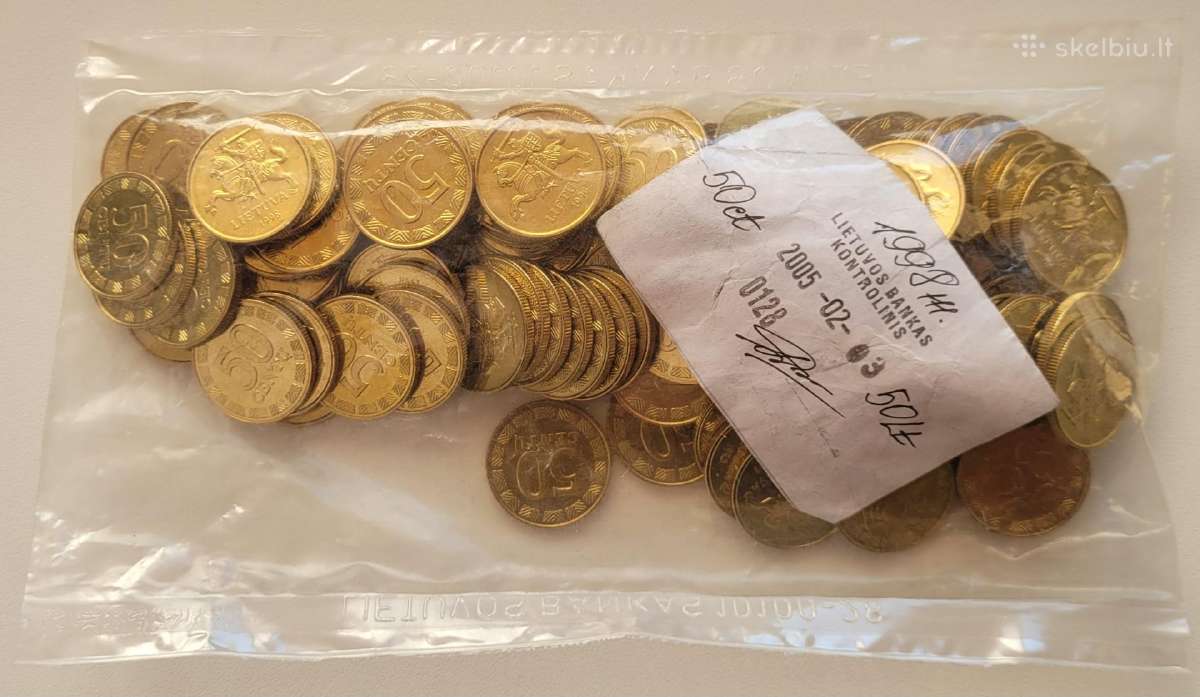 Apyvartinių litų monetų bankiniai maišeliai - nuotraukos Nr. 6