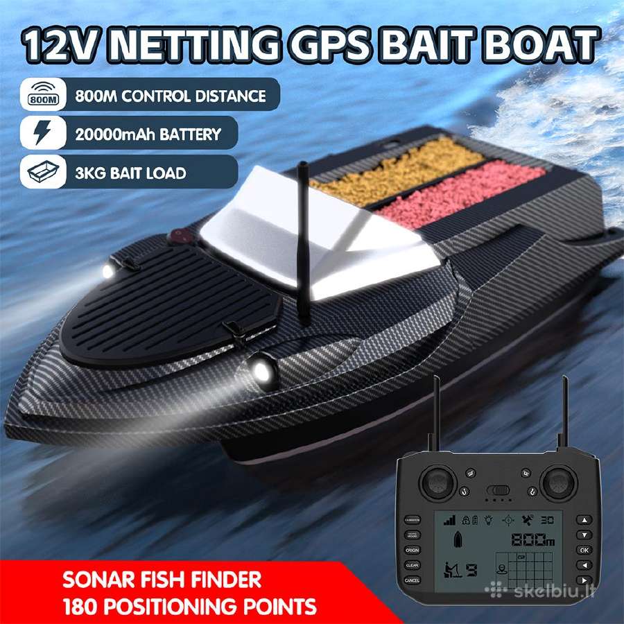 Flytec V080 pašarų laivelis su Echolotu ir GPS - nuotraukos Nr. 9