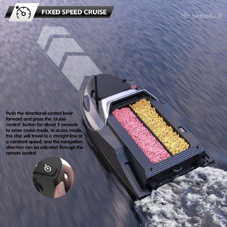 Flytec V080 pašarų laivelis su 180 GPS taškų - nuotraukos Nr. 13