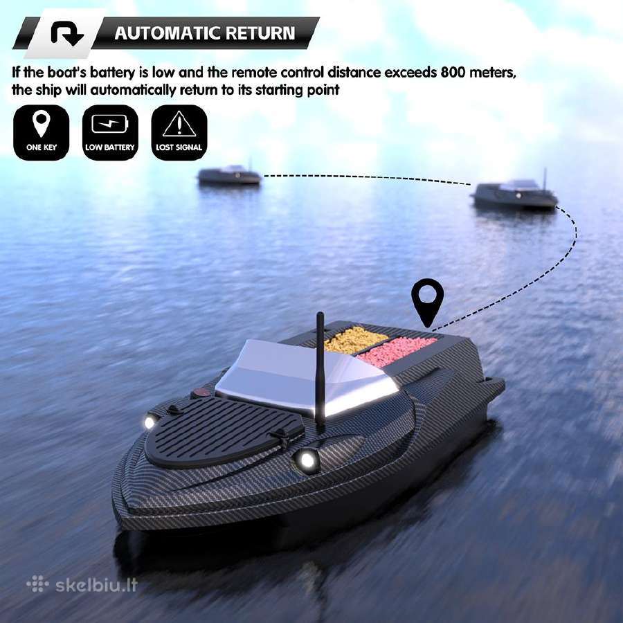 Flytec V080 pašarų laivelis su 180 GPS taškų - nuotraukos Nr. 14