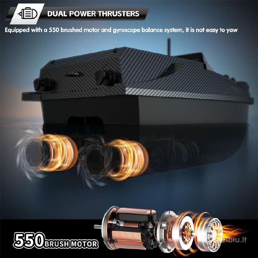 Flytec V080 pašarų laivelis su 180 GPS taškų - nuotraukos Nr. 15