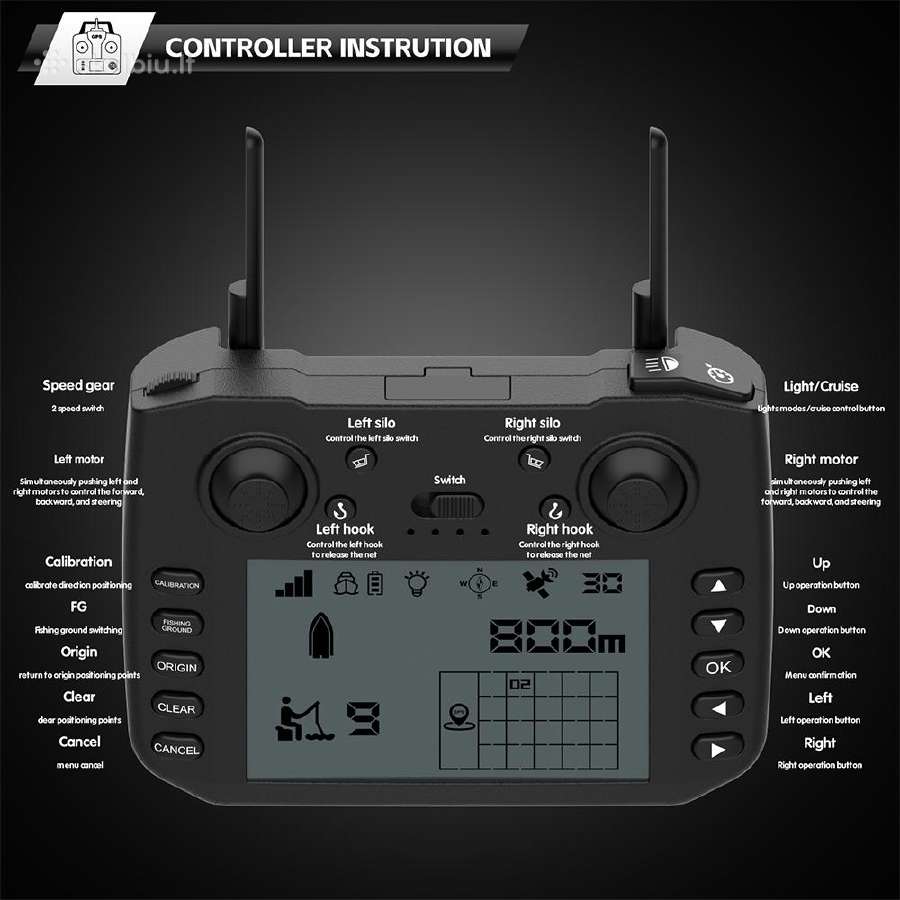 Flytec V080 pašarų laivelis su 180 GPS taškų - nuotraukos Nr. 16