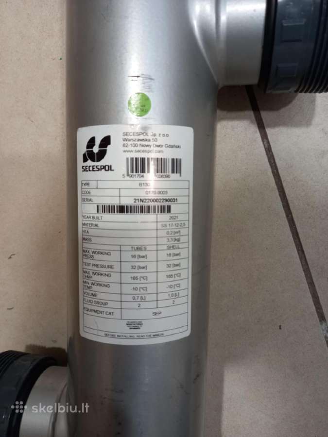 B130 vamzdelinis šilumokaitis baseinui - nuotraukos Nr. 3
