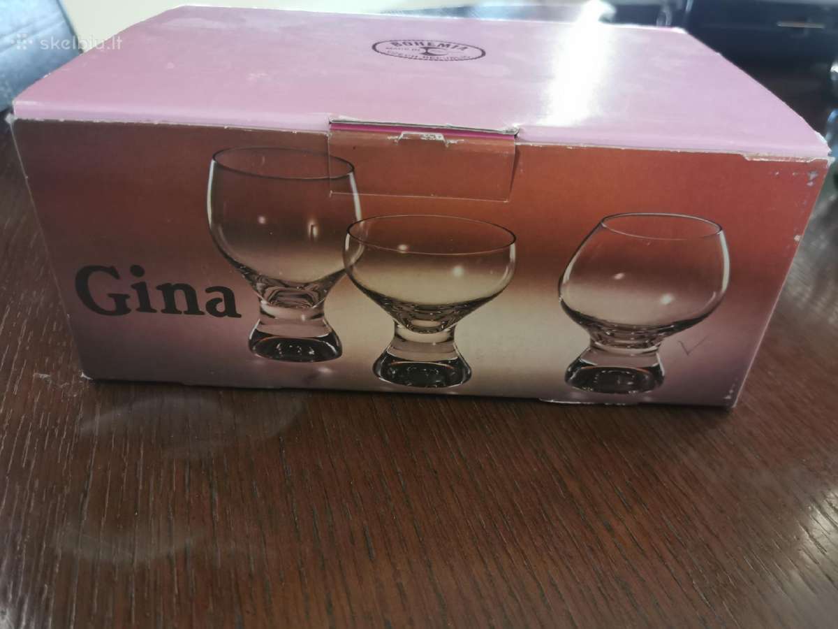 Rinkinys "Gina" krištolinių taurių brendžiui