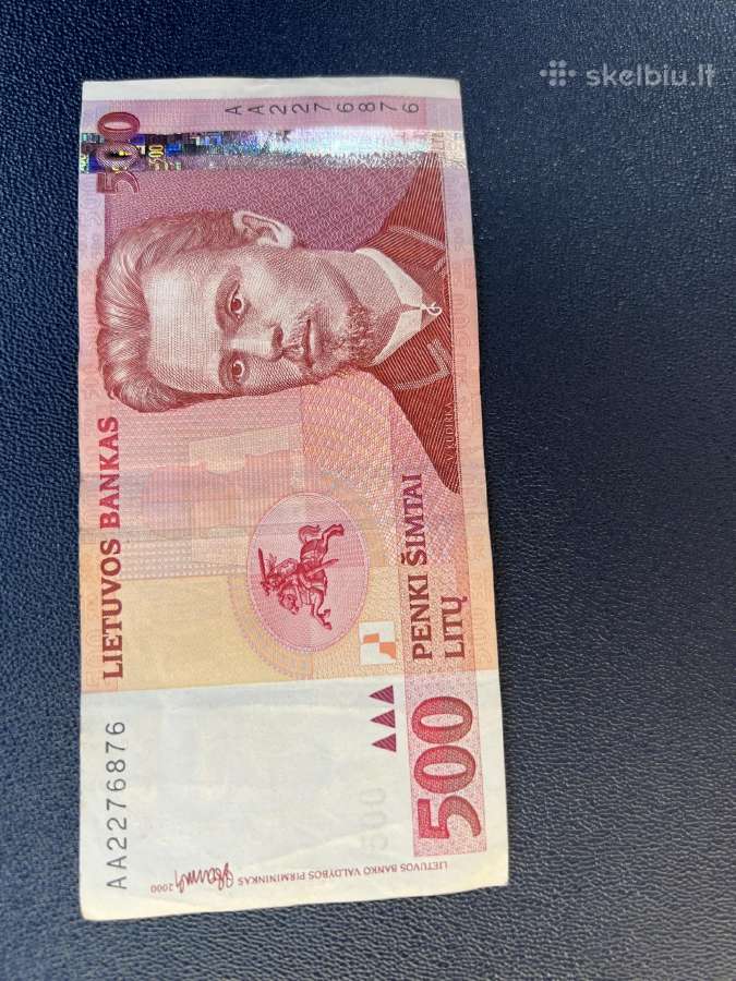 500 litu banknotas