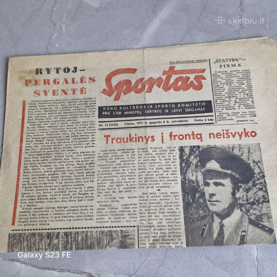 Sportas 1973m. gegužės 8 d.