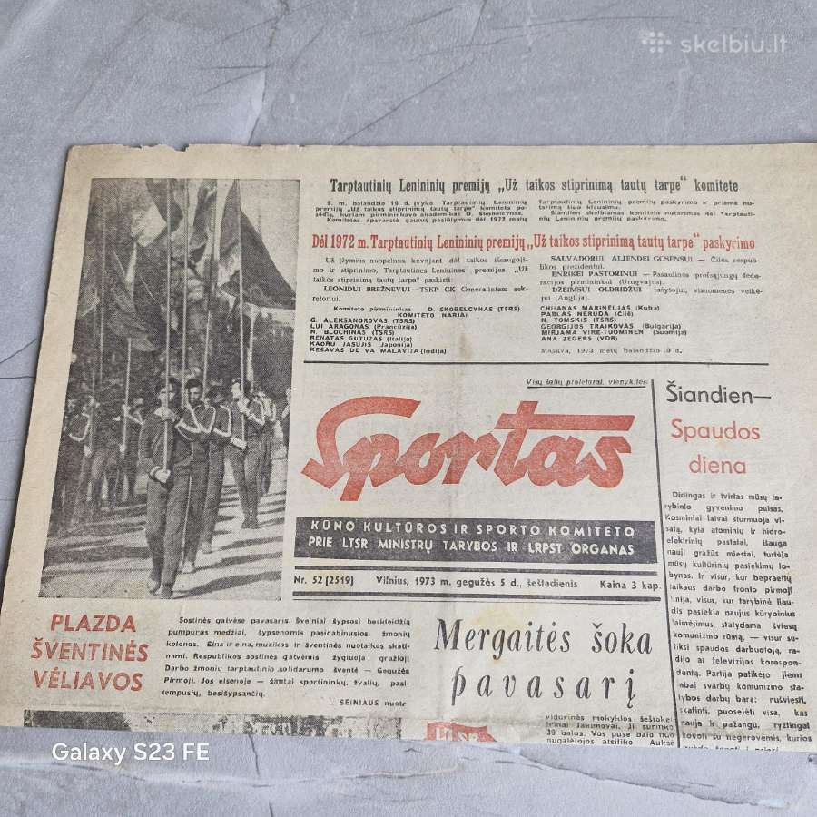 Sportas 1973m. gegužės 5 d.