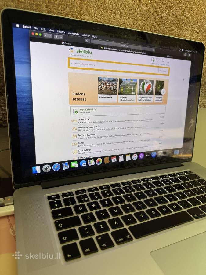 2013 MacBook Pro 15" i7, 16gb RAM, 512gb SSD - nuotraukos Nr. 3