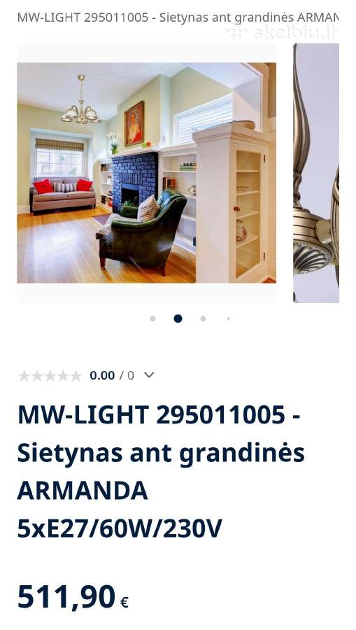 Sietynas Armandmw-light 295011005 lubinis šviestu - nuotraukos Nr. 3