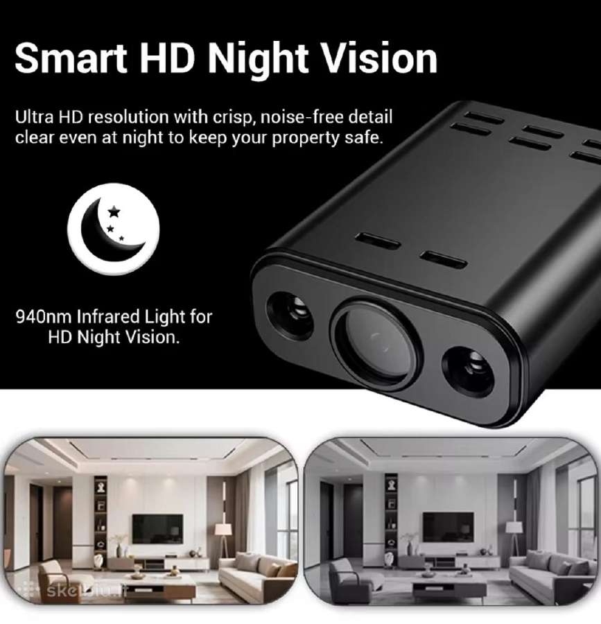 5mp Ultra HD slapta WiFi kamera (įkraunama) - nuotraukos Nr. 3