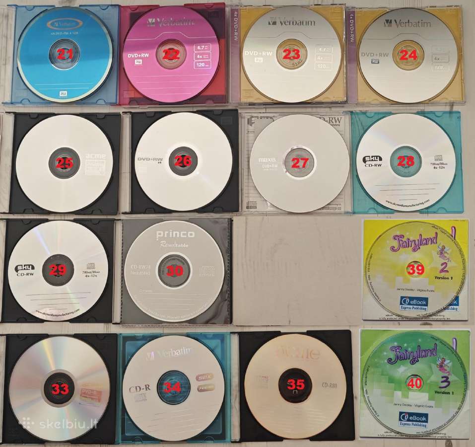 Nauji, naudoti: Dvd+rw/+r/-r/-rom, CD-rw/-r/-rom - nuotraukos Nr. 2