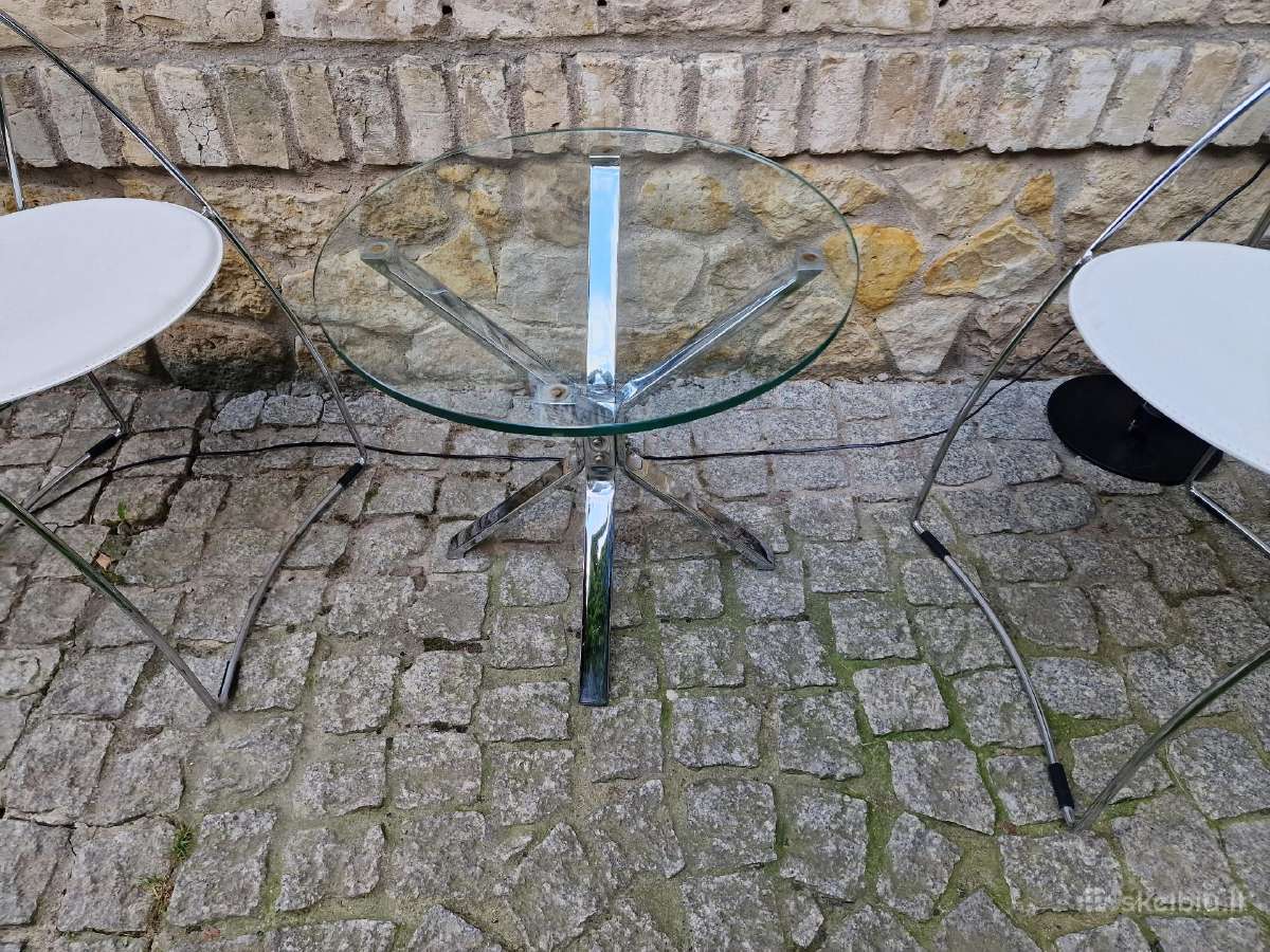 Vintažiniai Bauhaus st. chromo kavos staliukai - nuotraukos Nr. 4