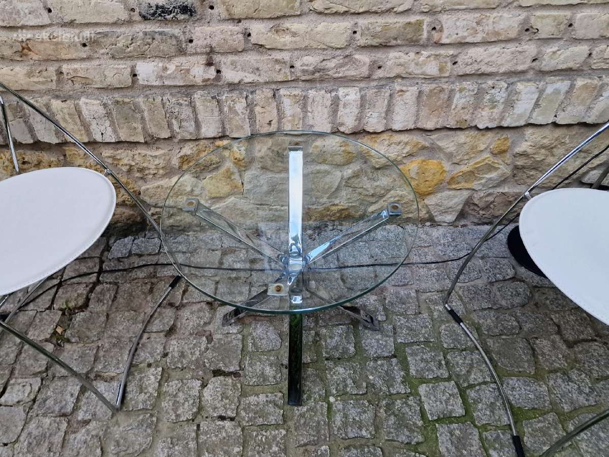 Vintažiniai Bauhaus st. chromo kavos staliukai - nuotraukos Nr. 6