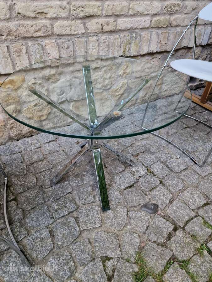 Vintažiniai Bauhaus st. chromo kavos staliukai - nuotraukos Nr. 18