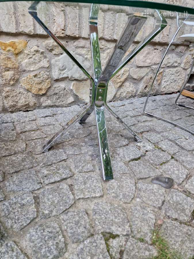 Vintažiniai Bauhaus st. chromo kavos staliukai - nuotraukos Nr. 19