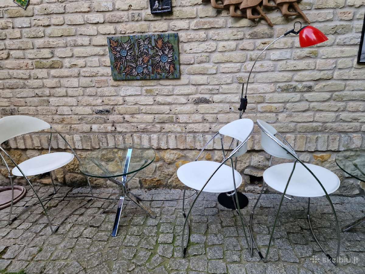 Vintažiniai Bauhaus st. chromo kavos staliukai - nuotraukos Nr. 26