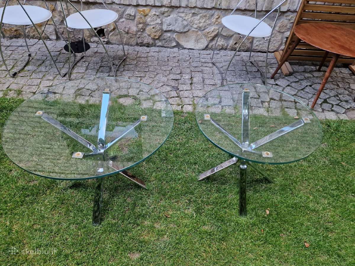 Vintažiniai Bauhaus st. chromo kavos staliukai - nuotraukos Nr. 27