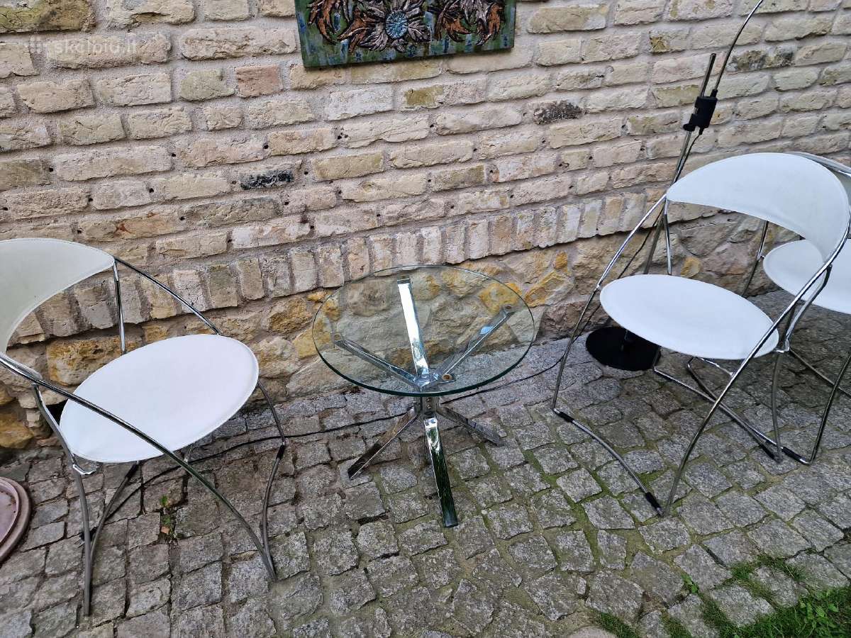 Vintažiniai Bauhaus st. chromo kavos staliukai - nuotraukos Nr. 33
