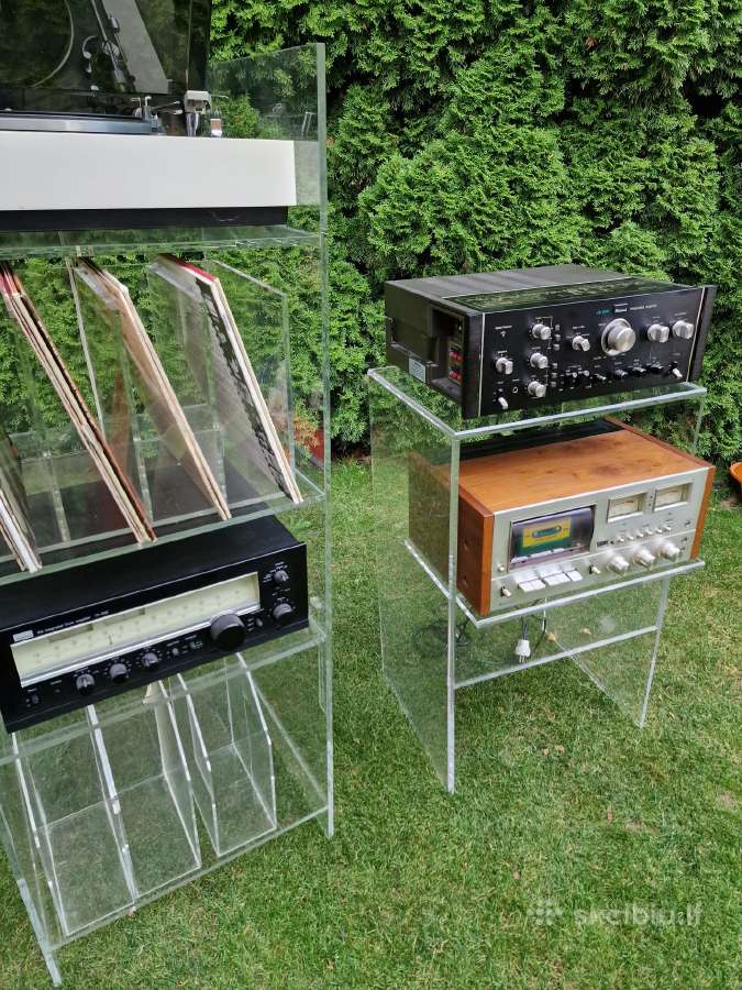 Vintažinės mid century poliakrilo audio lentynos - nuotraukos Nr. 4