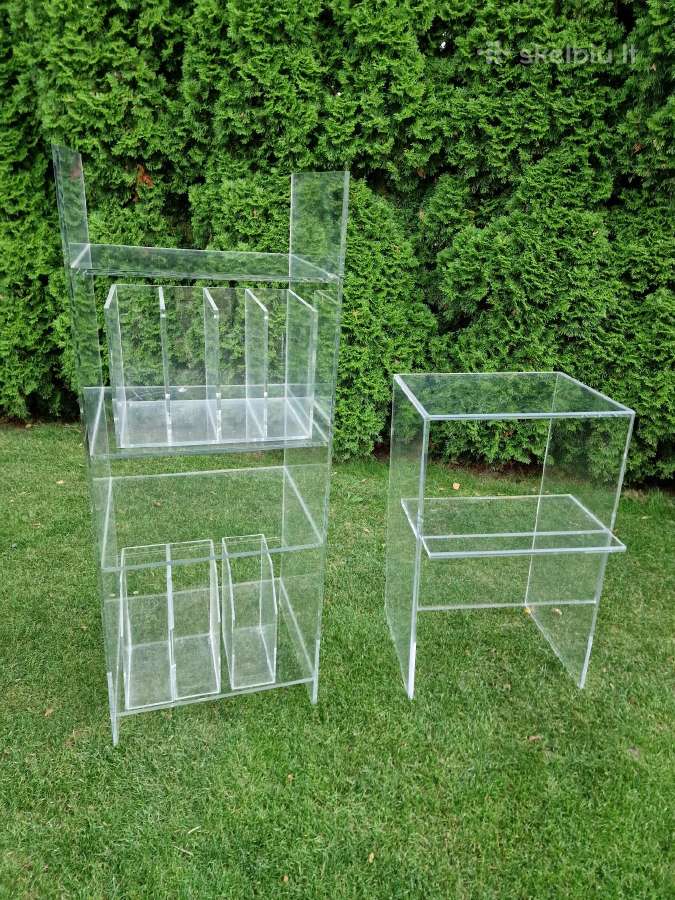 Vintažinės mid century poliakrilo audio lentynos - nuotraukos Nr. 7