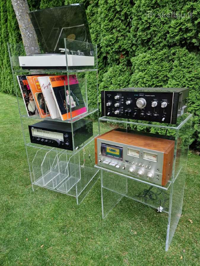 Vintažinės mid century poliakrilo audio lentynos - nuotraukos Nr. 8