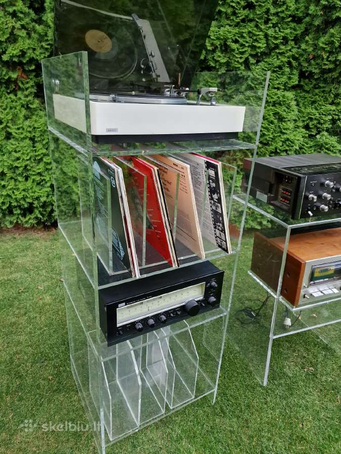 Vintažinės mid century poliakrilo audio lentynos - nuotraukos Nr. 14
