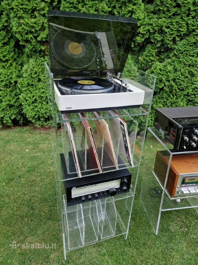 Vintažinės mid century poliakrilo audio lentynos - nuotraukos Nr. 18