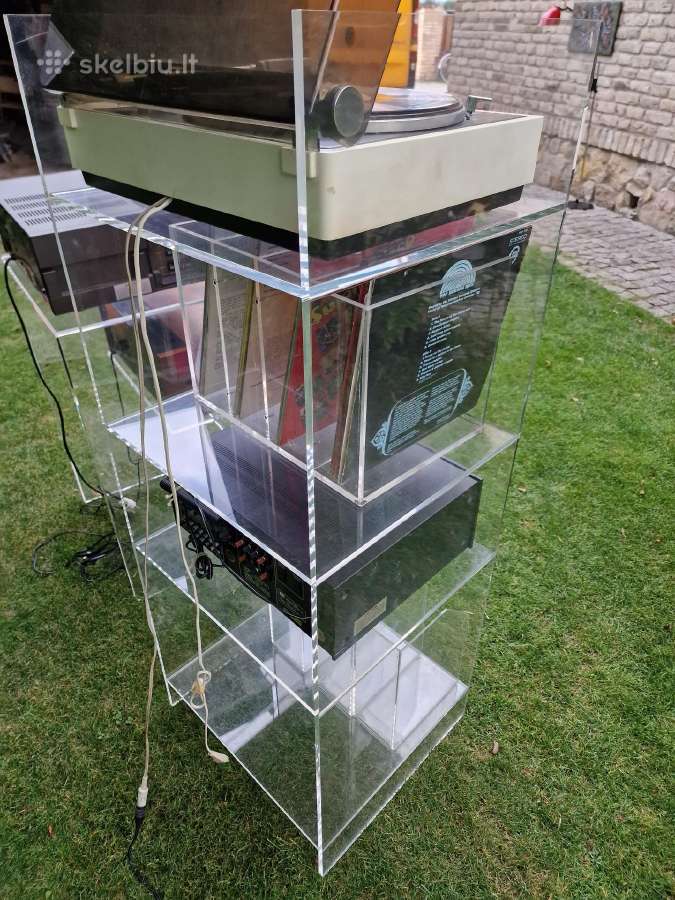 Vintažinės mid century poliakrilo audio lentynos - nuotraukos Nr. 20