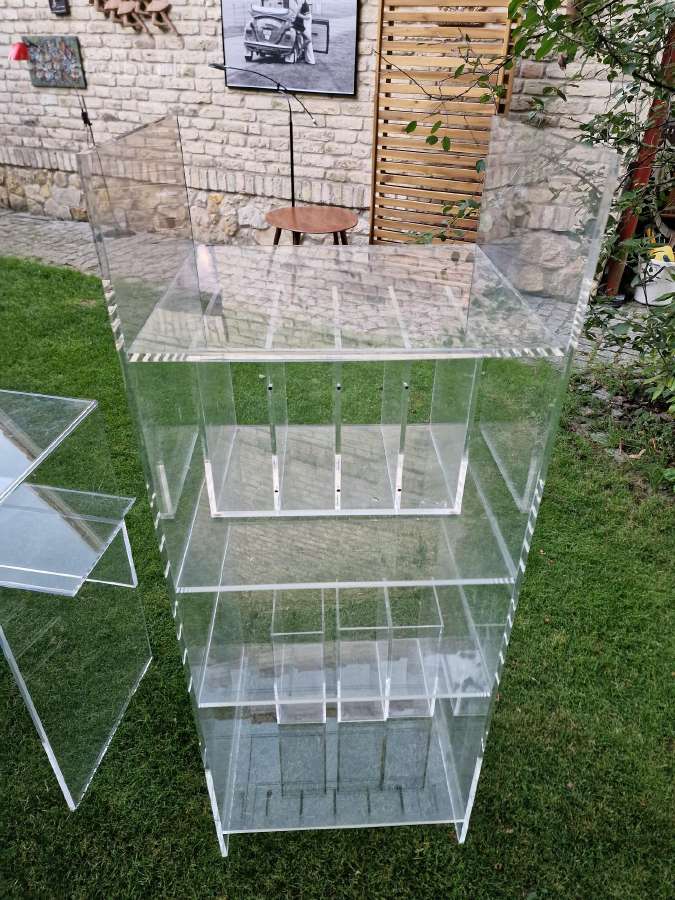 Vintažinės mid century poliakrilo audio lentynos - nuotraukos Nr. 29